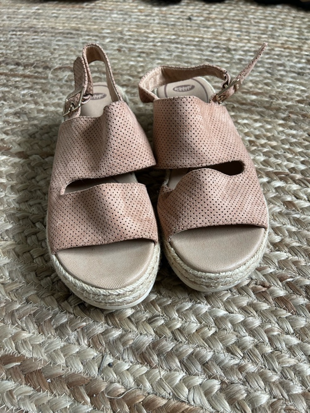 Pink Slingback Espadrille Sandals Dr. Scholls size 8